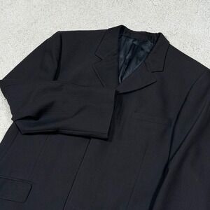 Versace Classic V2 Black Pinstripe Blazer Men's Suit Jacket 44RL